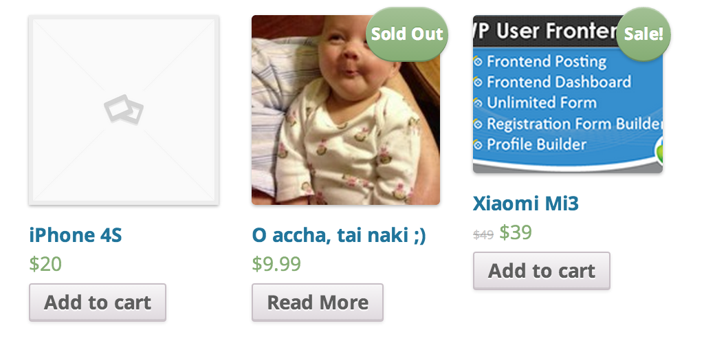 WooCommerce Sold Out badge